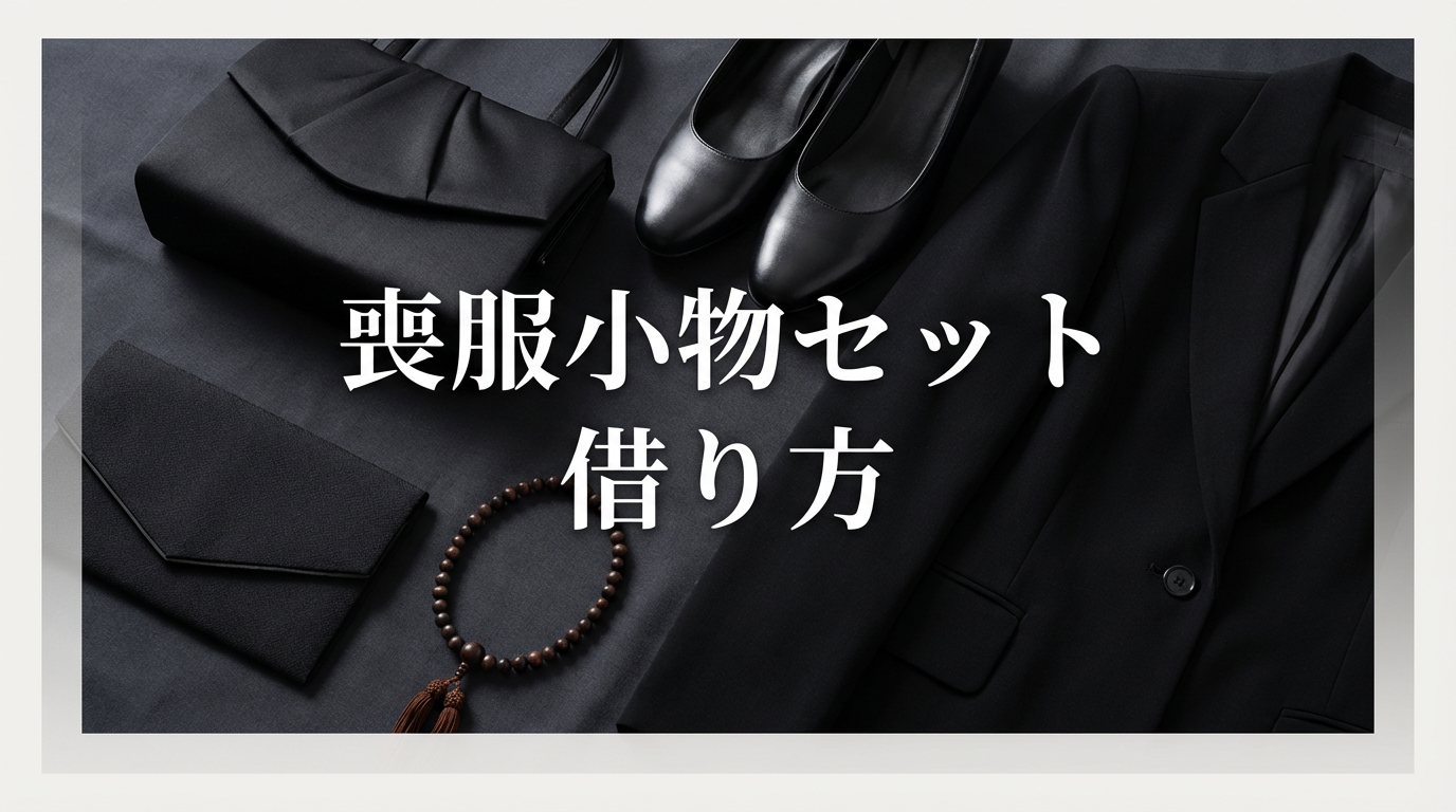 靴・バッグ・数珠はレンタルできる？喪服小物セットの賢い借り方