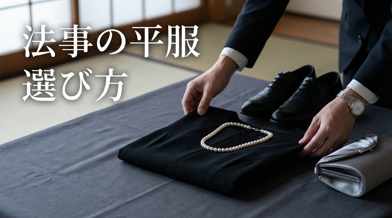 法事（三回忌・七回忌）の服装は？平服（略喪服）レンタルの選び方