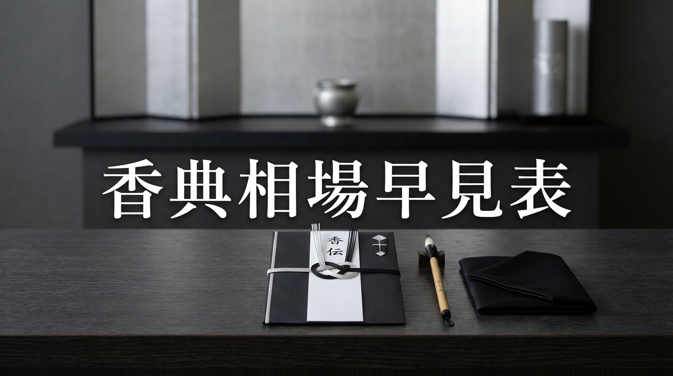 香典の相場はいくら？友人・会社・親族・夫婦の金額早見表と判断基準