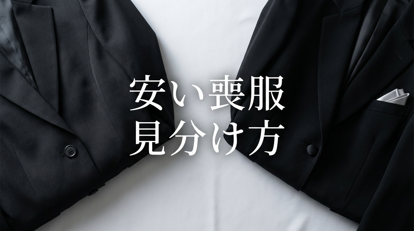 安い喪服レンタルはバレる？3,000円台と1万円台の「黒の深さ」と「生地」を比較