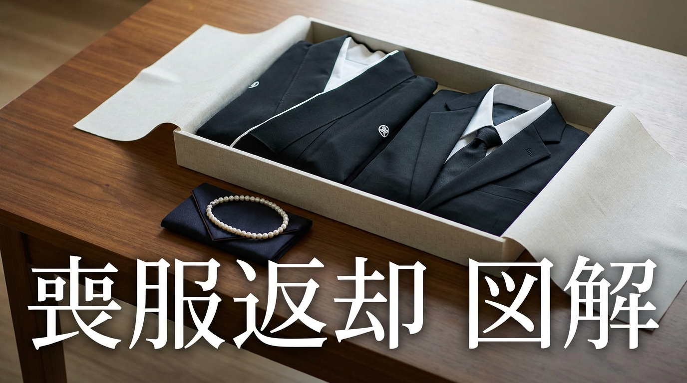 【図解】喪服レンタルの流れと返却方法｜クリーニングは不要？コンビニで返せる？